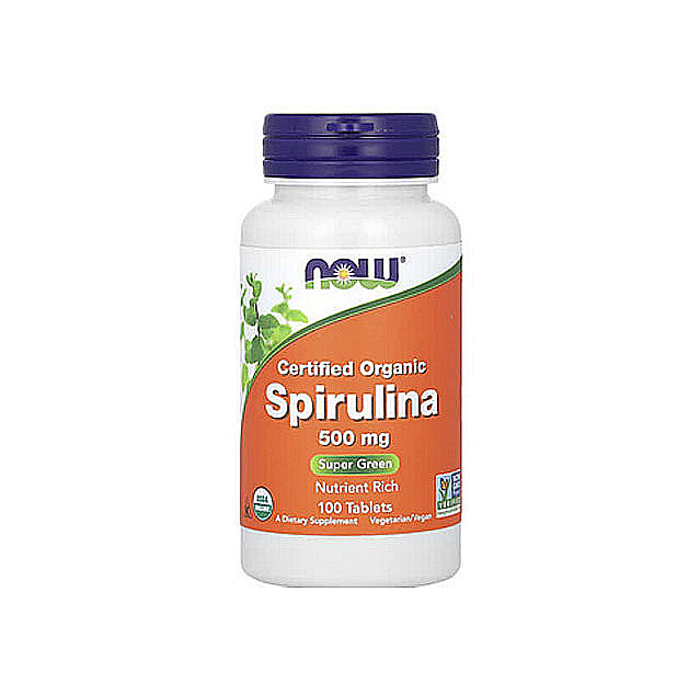 NOW Foods – Certified Organic Spirulina (500mg), 100 Tablets