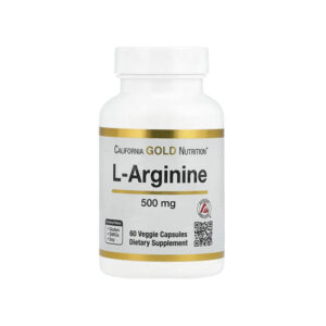 California Gold Nutrition - L-Arginine (500mg), 60 Veggie Capsules