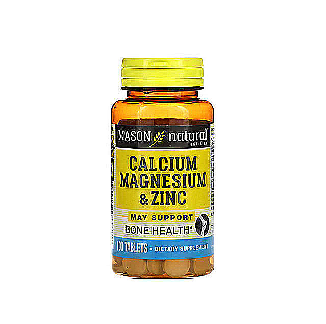 Mason Natural – Calcium Magnesium & Zinc, 100 Tablets