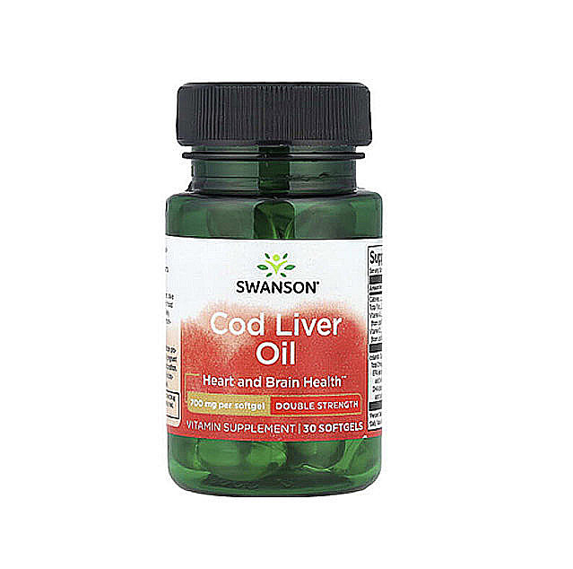 Swanson – Cod Liver Oil, Double Strength, 30 Softgels