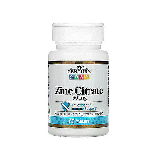 21st Century – Zinc Citrate (50mg), 60 Tablets