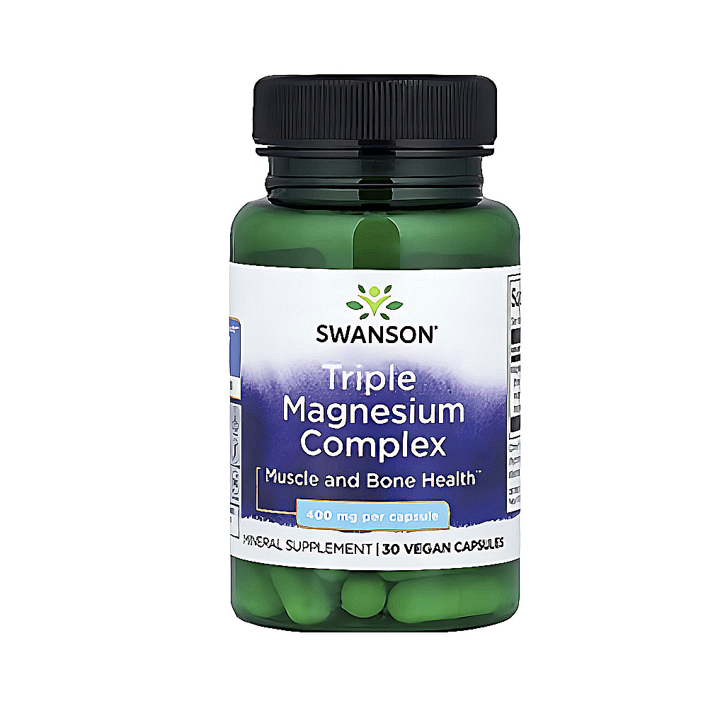 Swanson – Triple Magnesium Complex (400mg), 30 Vegan Capsules