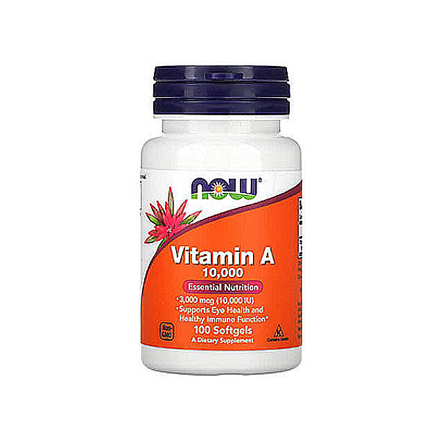NOW Foods – Vitamin A 3,000mcg (10,000 IU), 100 Softgels
