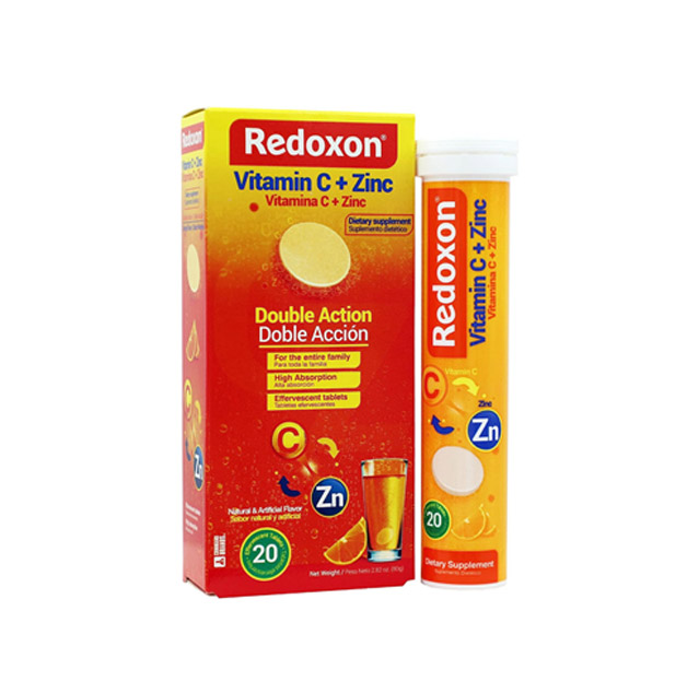 Redoxon – Vitamin C & Zinc, 20 Effervescent Tablets