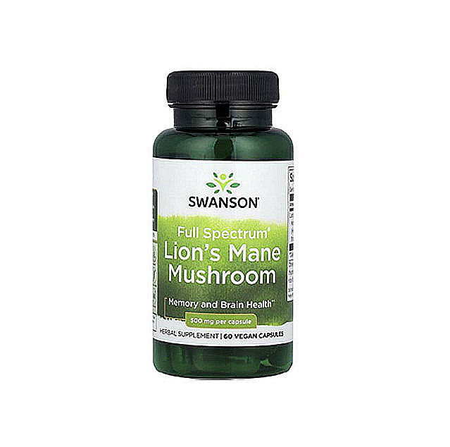 Swanson – Full Spectrum® Lion’s Mane Mushroom (500mg), 60 Vegan Capsules