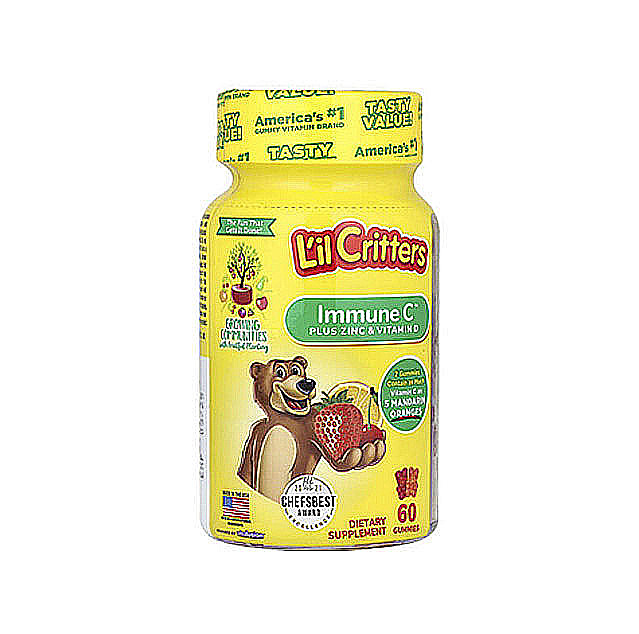L’il Critters – Immune C™ Plus Zinc & Vitamin D, Assorted Flavors, 60 Gummies