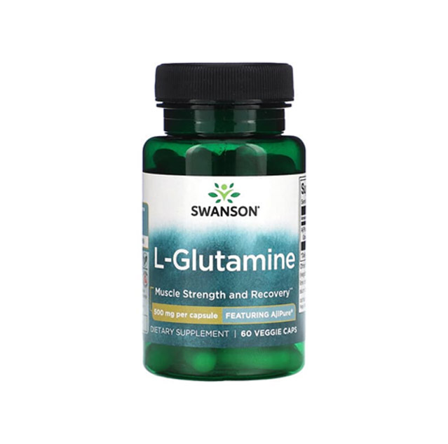 Swanson – L-Glutamine (500mg), 60 Veggie Capsules