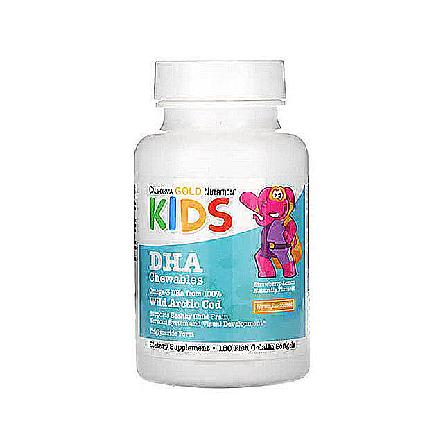 California Gold Nutrition – Kids DHA Chewables, 180 Softgels