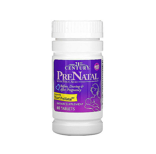 21st Century – PreNatal with Folic Acid, 60 Tablets