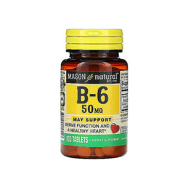 436355783038.jpg Mason Natural – B-6, 100 Tablets