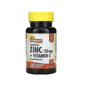 Sundance Vitamins - Absorbable Zinc + Vitamin C, 50 Quick Release Softgels