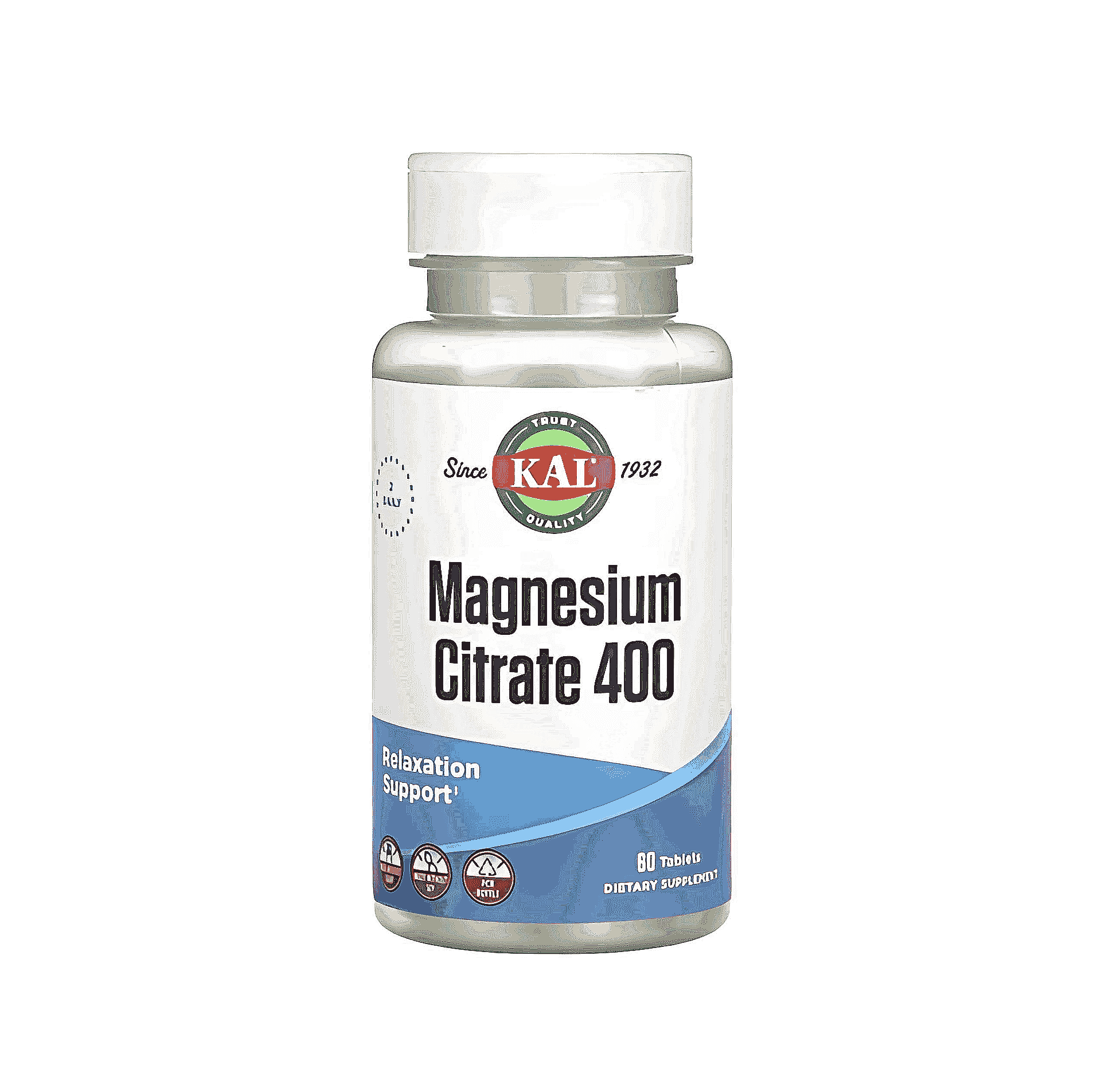 KAL – Magnesium Citrate 400, 60 Tablets (200 mg per Tablet)