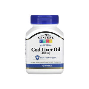 21st Century – Norwegian Cod Liver Oil (400mg) + Omega-3, 110 Softgels