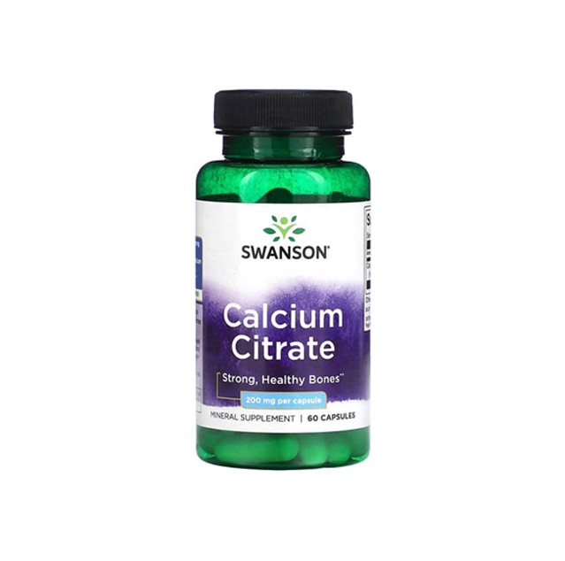 Swanson – Calcium Citrate, 200 mg, 60 Capsules