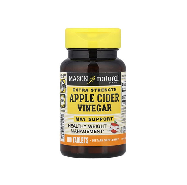 44EEWRREETWQ.jpg Mason Natural – Apple Cider Vinegar, Extra Strength (500mg), 100 Tablets
