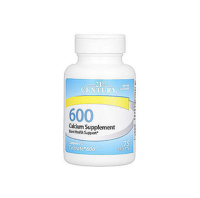 21st Century – Calcium Supplement (600mg), 75 Tablets