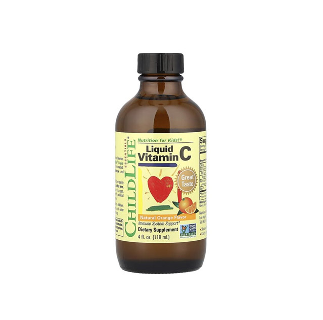 ChildLife Essentials – Liquid Vitamin C, Natural Orange, 4 fl oz (118 ml)