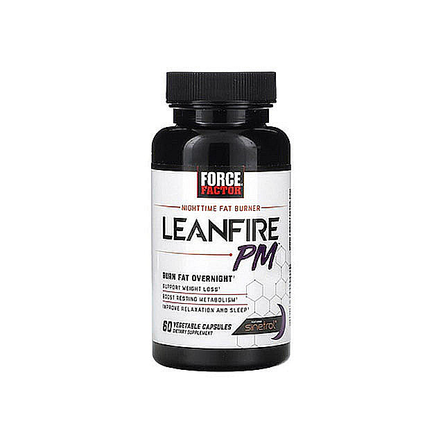 Force Factor – LeanFire® PM, Nighttime Fat Burner, 60 Vegetable Capsules