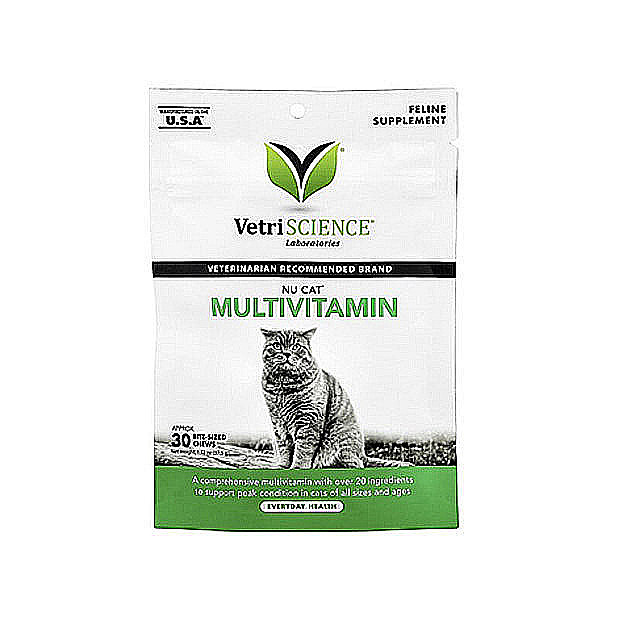 Vetriscience – Nu Cat™ Multivitamin, For Cats, 30 Bite-Sized Chews, 1.32 oz (37.5 g)