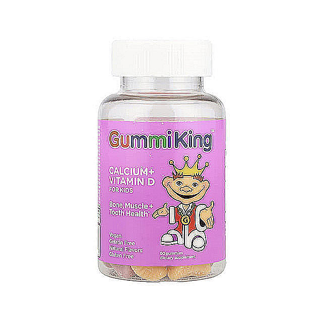 GummiKing – Calcium + Vitamin D for Kids, 60 Gummies