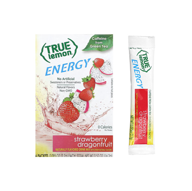True Citrus True Lemon® – Energy, Wild Cherry Cranberry, 6 Packets, 0.095 oz (2.7 g) Each
