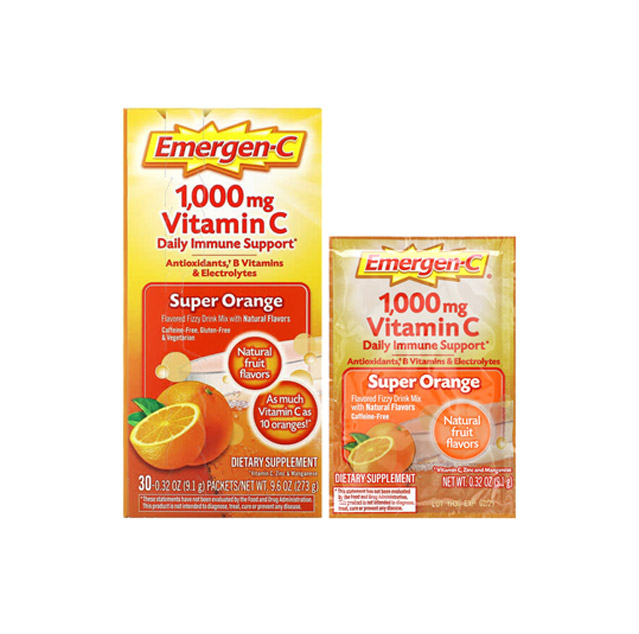 Emergen-C – Vitamin C (1,000mg), 30 Packets, 0.33 oz (9.4 g) Each