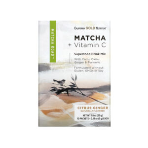California Gold Nutrition – Matcha Road, Matcha + Vitamin C, Original, 10 Count