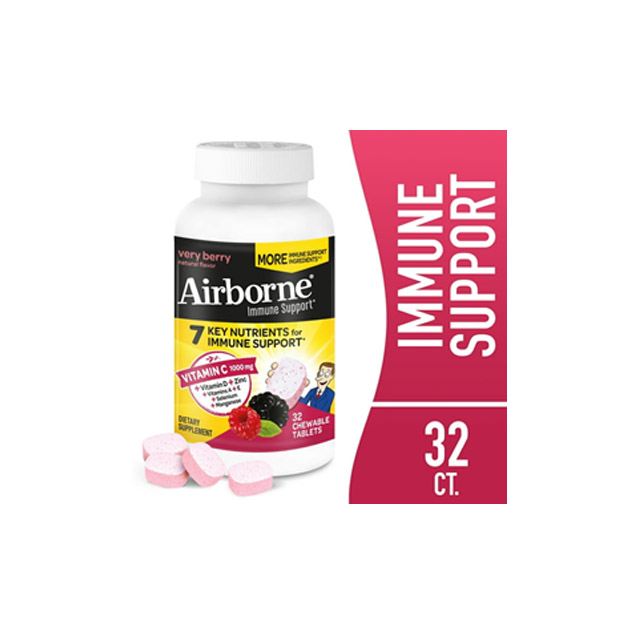 Airborne – Vitamin C Immune Support (1000mg), 32 Chewable Vitamins