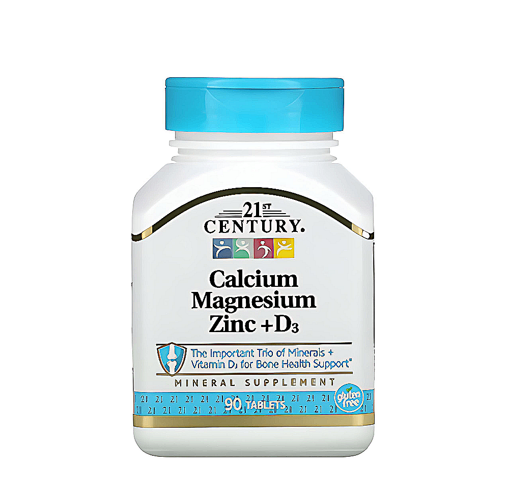 21st Century – Calcium Magnesium Zinc + D3, 90 Tablets