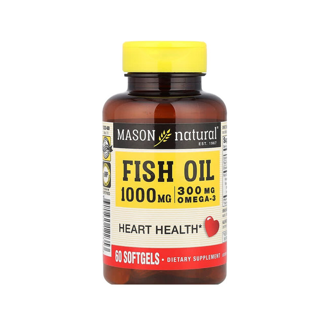 Mason Natural – Fish Oil (1000mg), 60 Softgels