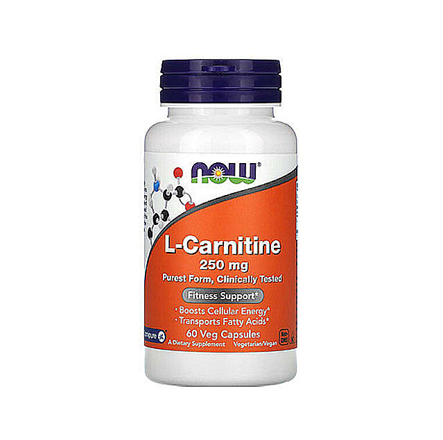 NOW Foods – L-Carnitine (250mg), 60 Veg Capsules