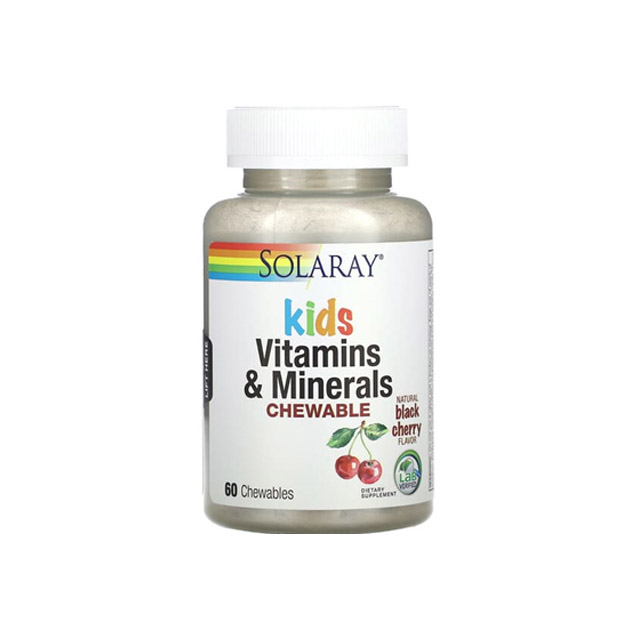 73935543-386.jpg Solaray – Kids Vitamins & Minerals Chewable, Natural Black Cherry, 60 Chewables