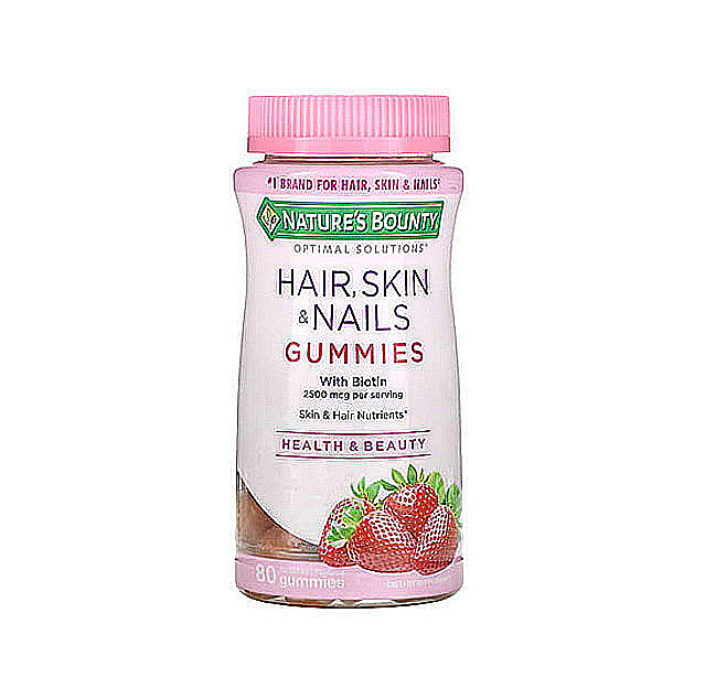Nature’s Bounty, Optimal Solutions® – Hair, Skin & Nails Gummies, 80 Gummies