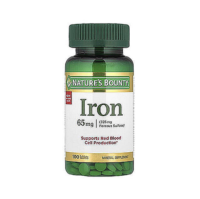 Nature’s Bounty – Iron (65mg), 100 Tablets