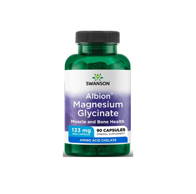 Swanson – Albion® Magnesium Glycinate (133 mg) 90 Vegan Capsules