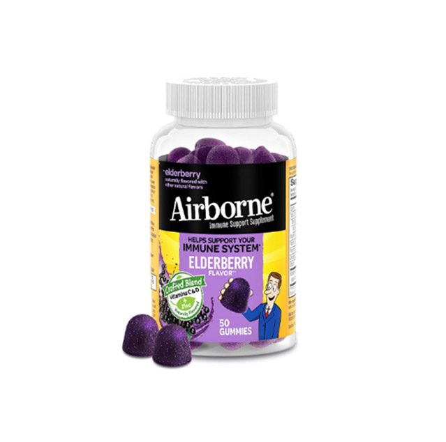 Airborne – Elderberry + Zinc & Vitamin C, 50 Gummies