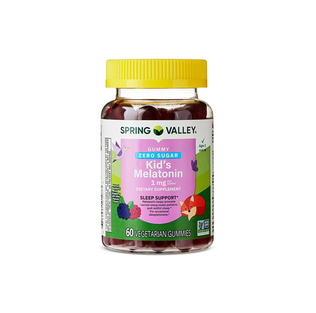 Spring Valley – Zero Sugar Kids Melatonin (1mg), 60 Gummies