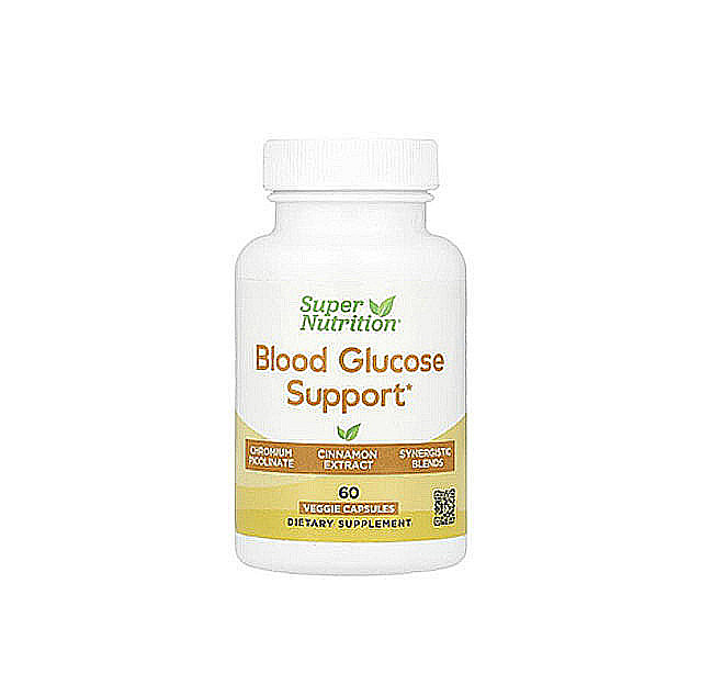 Super Nutrition – Blood Glucose Support, 60 Veggie Capsules