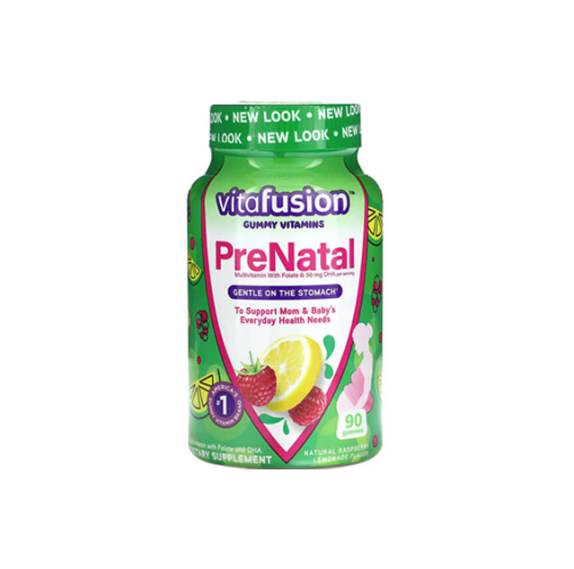 VitaFusion – PreNatal Gummy Vitamins, Natural Raspberry Lemonade, 90 Gummies