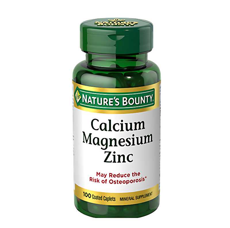 Nature’s Bounty – Calcium Magnesium Zinc with Vitamin D3, 100 Coated Caplets
