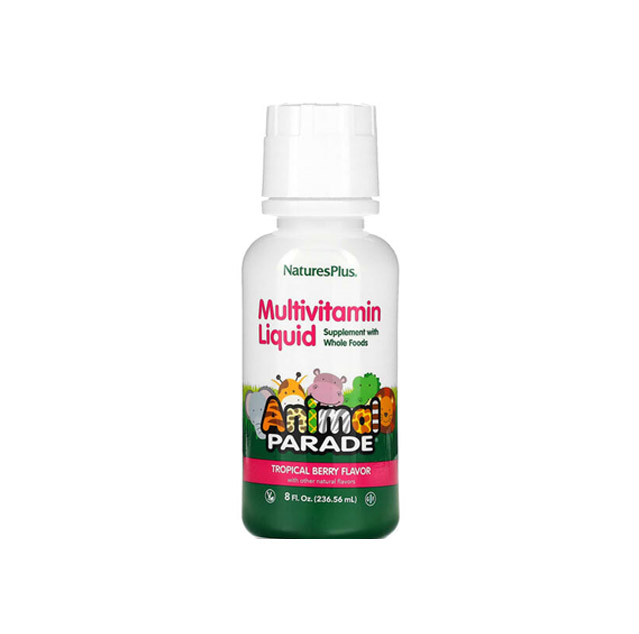 NaturesPlus – Animal Parade, Multivitamin Liquid, Tropical Berry, 8 fl oz (236.56ml)