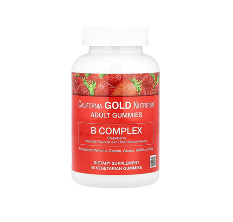California Gold Nutrition – B Complex Gummies, 45 Vegetarian Gummies