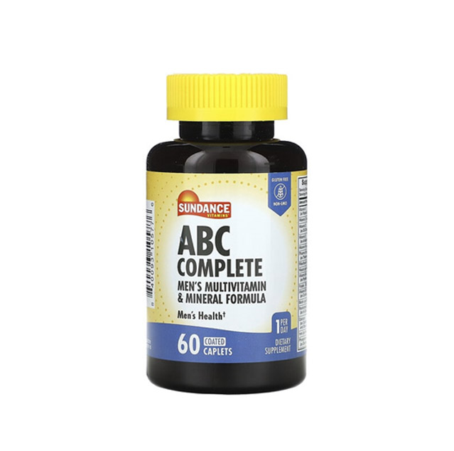 Sundance Vitamins – ABC Complete Men’s Multivitamin & Mineral Formula, 60 Coated Caplets
