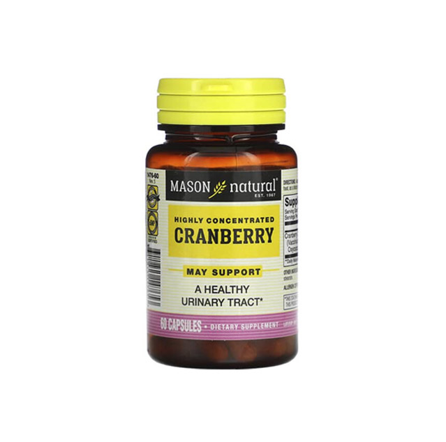 Mason Natural – Highly Concentrated Cranberry (450mg), 60 Capsules