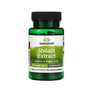 Swanson - Shilajit Extract, Standardized (400mg), 60 Veggie Capsules