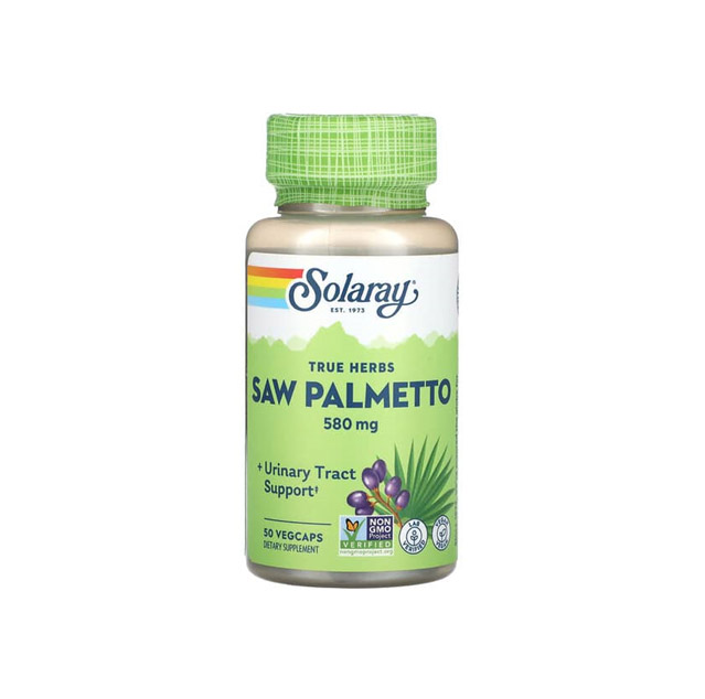 9900454464.jpg Solaray – True Herbs Saw Palmetto (580mg), 50 Vegan Capsules