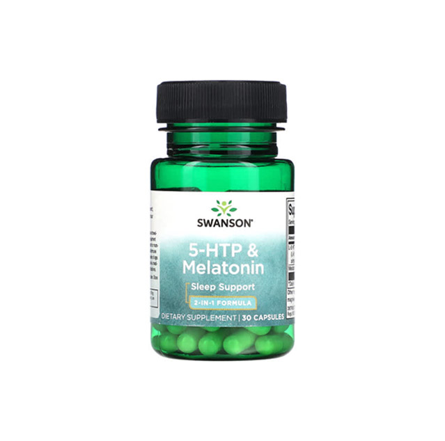 9900545453443354.jpg Swanson- 5-HTP & Melatonin, 30 Capsules