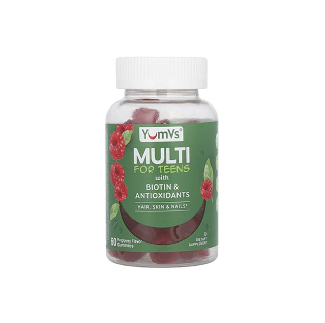 YumVs – Multi For Teens Gummies with Biotin & Antioxidants, Raspberry, 60 Gummies