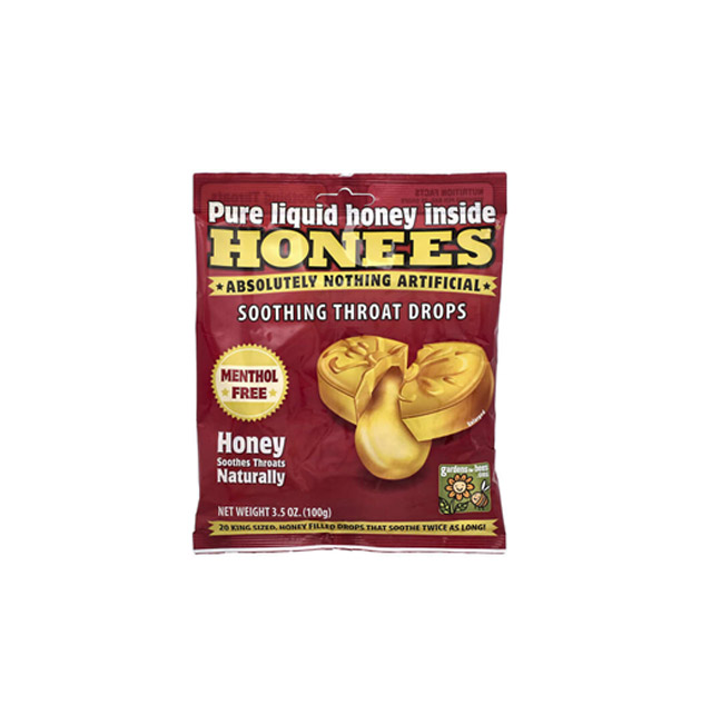 Honees – Soothing Throat Drops, Honey, 20 King Size Drops, 3.5 oz (100 g)