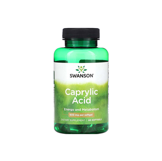 Swanson – Caprylic Acid, 600mg, 60 Softgels